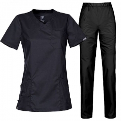 Set de lucru pentru femei Victoria negru cu pantaloni Barisa