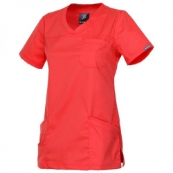 Set de lucru pentru femei Victoria coral cu pantaloni albi Barisa