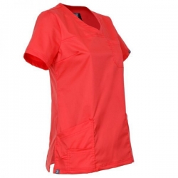 Set de lucru pentru femei Victoria coral cu pantaloni albi Barisa