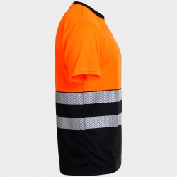 Tricou reflectorizant PRISMA HV PORTOCALIU/NEGRU