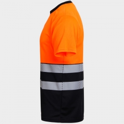 Tricou reflectorizant PRISMA HV PORTOCALIU/NEGRU