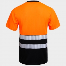Tricou reflectorizant PRISMA HV PORTOCALIU/NEGRU