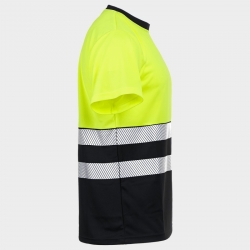 Tricou reflectorizant PRISMA HV GALBEN/NEGRU