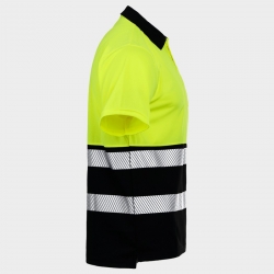 Polo tricou reflectorizant PRISMA HV GALBEN/NEGRU