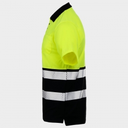 Polo tricou reflectorizant PRISMA HV GALBEN/NEGRU