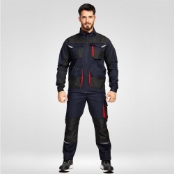 Pantaloni de lucru KASTOR STRETCH DARK BLUE/RED