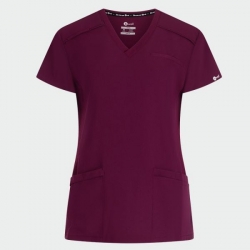 Set medical pentru femei Julia cu pantalon Mauri burgundiu