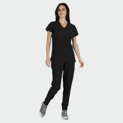 Set medical pentru femei Julia cu pantalon Mauri negru