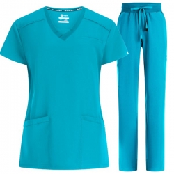 Set medical pentru femei Julia cu pantalon Mauri teal