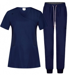 Set medical JUSTINA pentru femei cu pantalon RICCI bleumarin închis