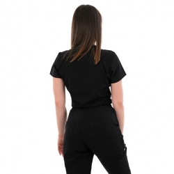 Set medical JUSTINA pentru femei cu pantalon RICCI negru