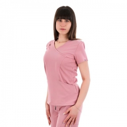 Set medical JUSTINA pentru femei cu pantalon RICCI mauve