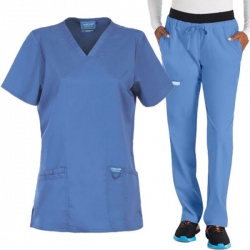 Set medical damă Cherokee Revolution WWE620/WWE105 albastru deschis
