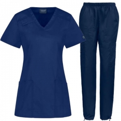 Set damă medical pentru  Cherokee Core Stretch WWE4710/WWE4005 albastru închis