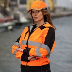 Jachetă softshell reflectorizantă NOBEL 2.0 PORTOCALIU