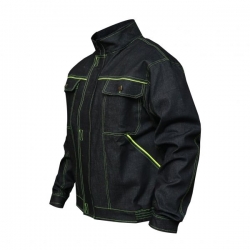 Geacă de blugi  ALEX DENIM negru/verde