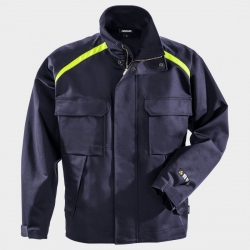 Jachetă de lucru pentru sudură FRISTADS FLAME WELDING ALBASTRU ÎNCHIS