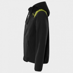 Jachetă de lucru FRISTADS HOODED SOFTSHELL 4-STRETCH NEGRU