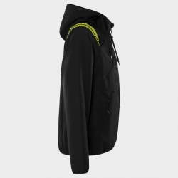 Jachetă de lucru FRISTADS HOODED SOFTSHELL 4-STRETCH NEGRU