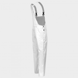 Pantaloni de salopete PLUTONN T/C ALB