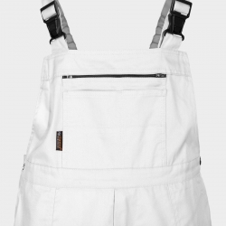Pantaloni de salopete PLUTONN T/C ALB
