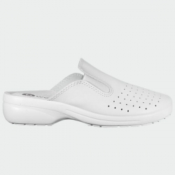 Sabot de lucru pentru femei cu regulator ELASTIC | Alb