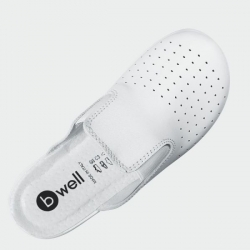 Sabot de lucru pentru femei cu regulator ELASTIC | Alb