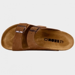 Papuci pentru bărbați LEON MAN BROWN SUEDE