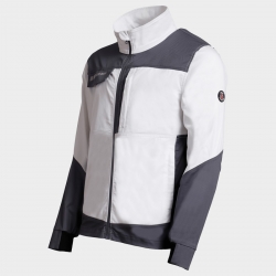 Jachetă de lucru EOS STRETCH WHITE/DARK GREY