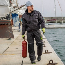 Salopetă de lucru KASTOR T/C WINTER GREY/BLACK/GREEN