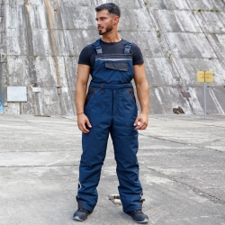 Salopetă de lucru REVOLT SOFTSHELL WINTER BLEUMARIN/NEGRU