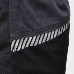 Salopetă de lucru REVOLT 4STRETCH NEGRU/GRI ÎNCHIS/GRI