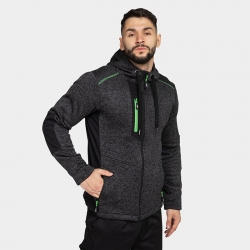 Hanorac cu fermoar și hoodie BWOLF NORD Gri melanj