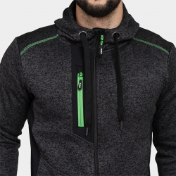 Hanorac cu fermoar și hoodie BWOLF NORD Gri melanj