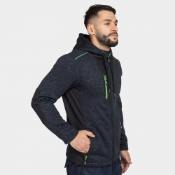 Hanorac cu fermoar și hoodie BWOLF NORD Albastru melanj