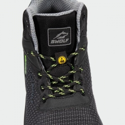 Pantofi de lucru înalți cu bombeu BWOLF SKYLER HI S3S – culoare neagră