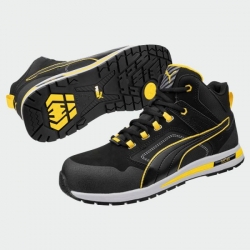 Pantofi de lucru înalți fără bombeu Puma CROSSTWIST MID SB – culoare neagră