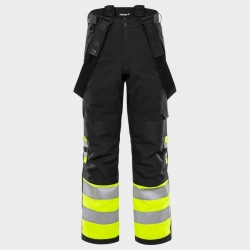 Pantaloni de lucru cu bretele FRISTADS HV WINTER galben/negru