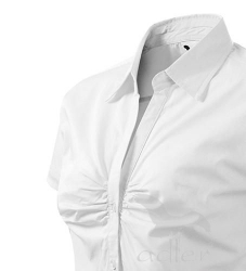 Cămașă de damă cu mânecă scurtă Chic214 albă