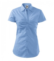 Cămașă de damă cu mânecă scurtă Chic214 albastru deschis