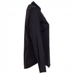 Cămașă pentru femei cu stand guler VELILLA NEGRU