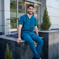 Tunică medicală Bwell MARCO Albastru caraibian