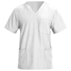 Tunica medicală pentru bărbați NOBBY ALB