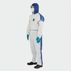 Salopetă integrală de unică folosință Ansell AlphaTec® 1800 COMFORT Bound Model 195 Alb
