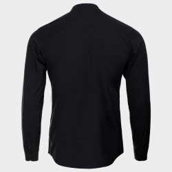 Cămașă pentru bărbați cu stand guler VELILLA NEGRU