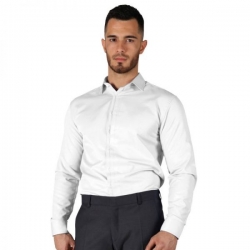 Cămașă pentru bărbați MARON ALB