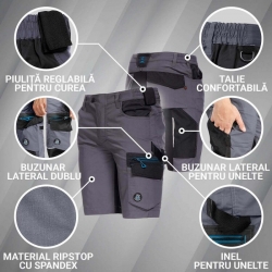 Pantaloni scurți de lucru REVOLT RIPSTOP STRETCH