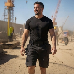 Pantaloni scurți de lucru TASK BLACK