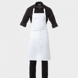 Șorț cu pieptar PAYPER BOUTIQUE WHITE