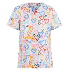 Tunică medicală BAMBINA „Inimi colorate”